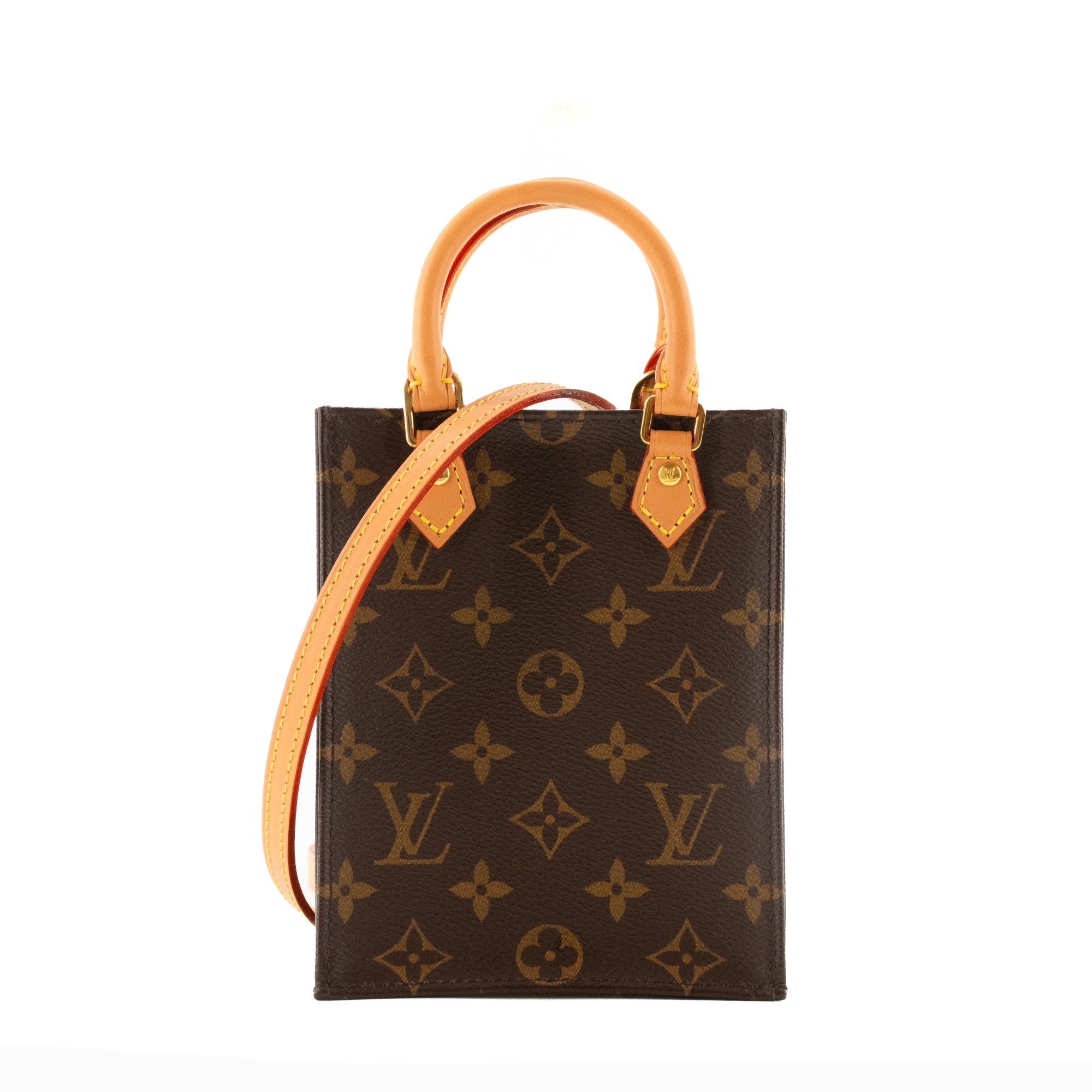 LOUIS VUITTON - Sac à bandoulière Cabas Plat PM Louis Vuitton en toile monogrammée