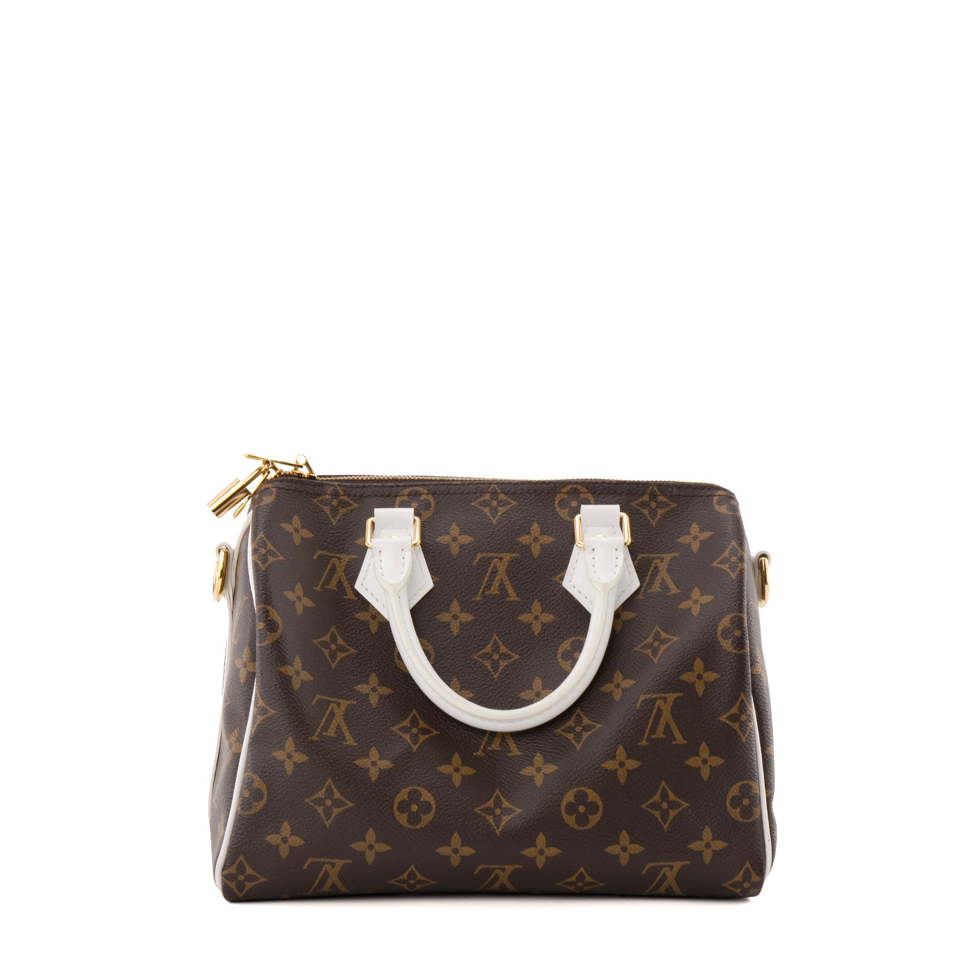 LOUIS VUITTON - Sac à bandoulière Speedy 25 Louis Vuitton en toile enduite marron édition limitée Match