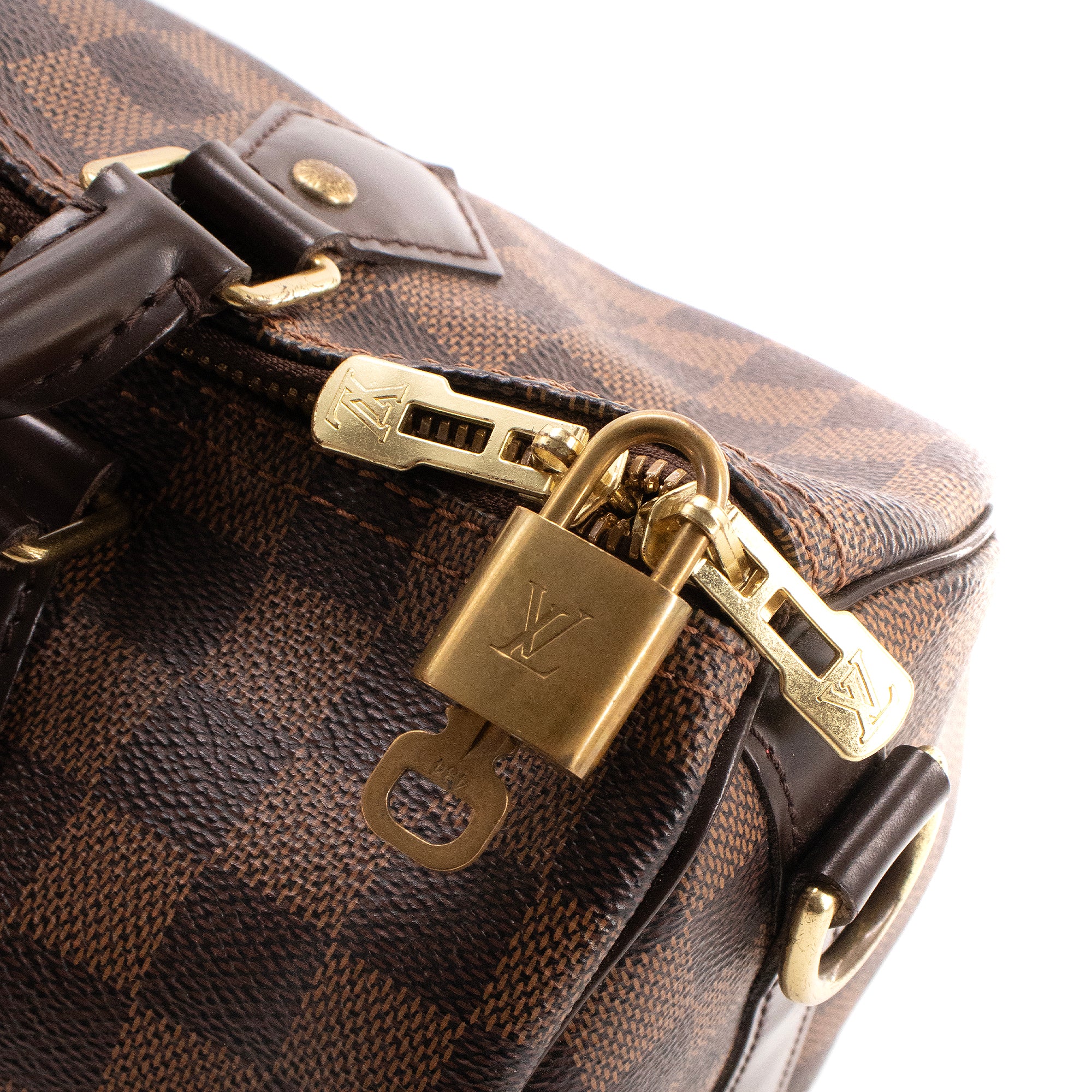 LOUIS VUITTON - Sac à bandoulière Speedy 30 Louis Vuitton en toile damier ébène