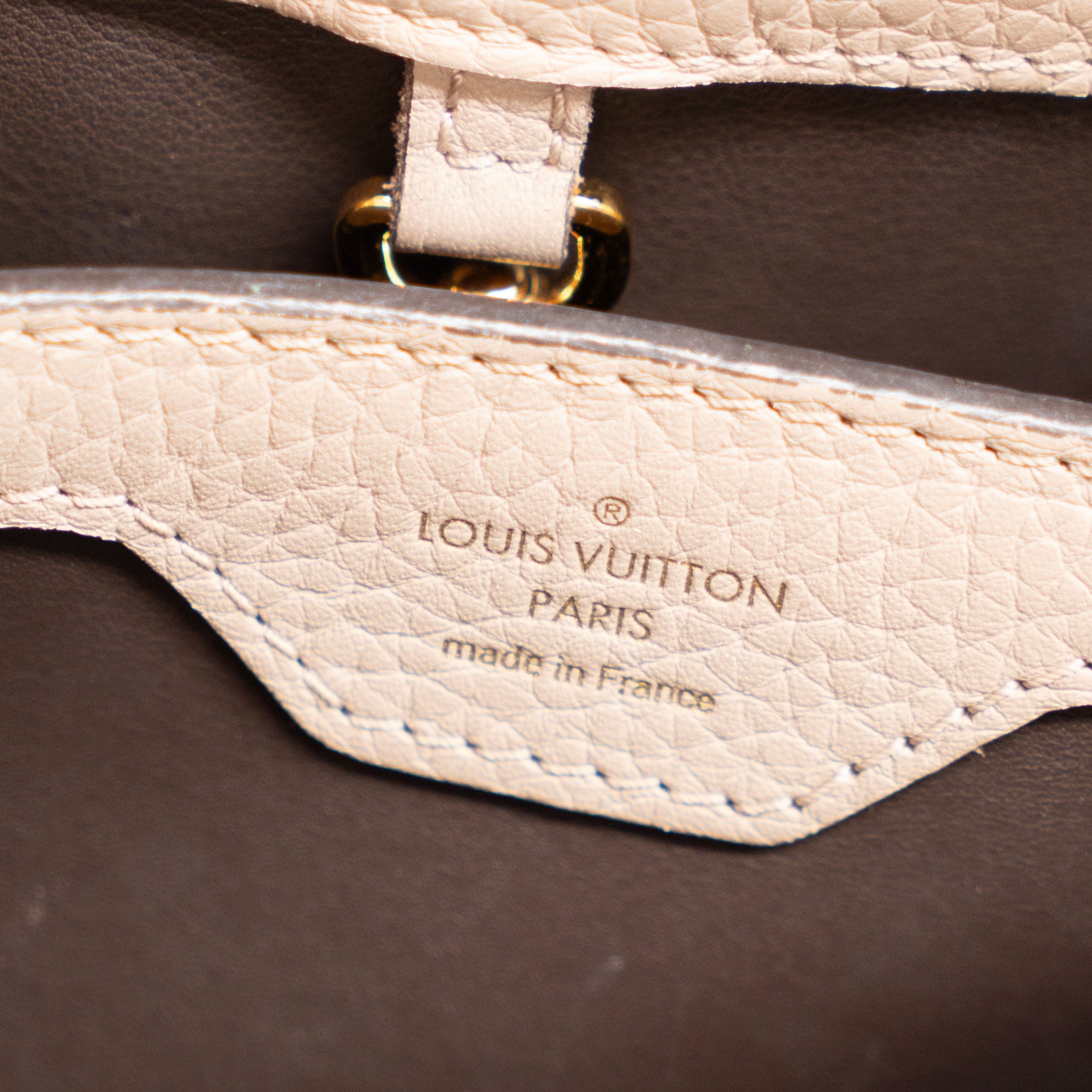 LOUIS VUITTON - Louis Vuitton Capucines BB handbag in beige bull calfskin and python