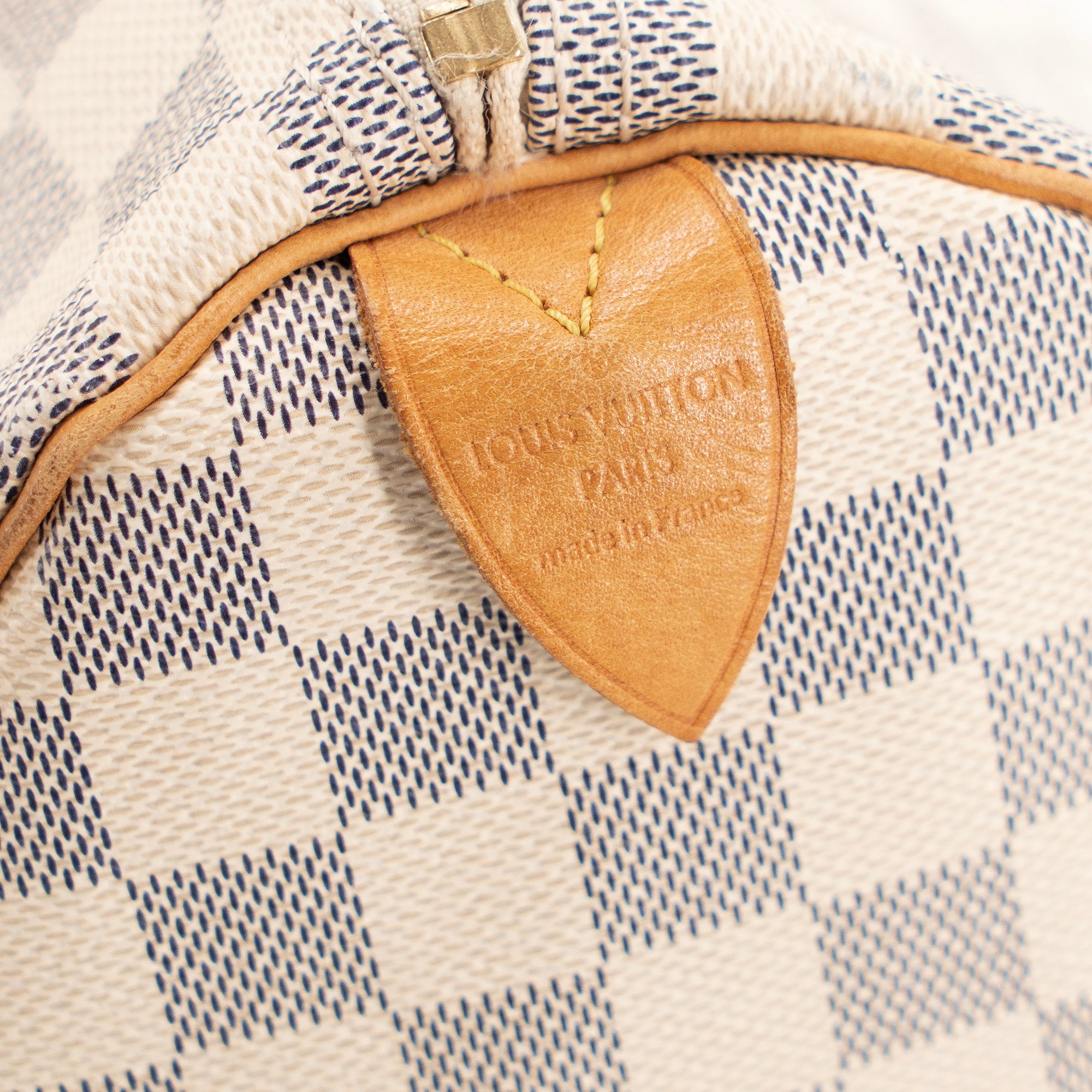 LOUIS VUITTON - Sac à main Speedy 30 Louis Vuitton en toile damier azur