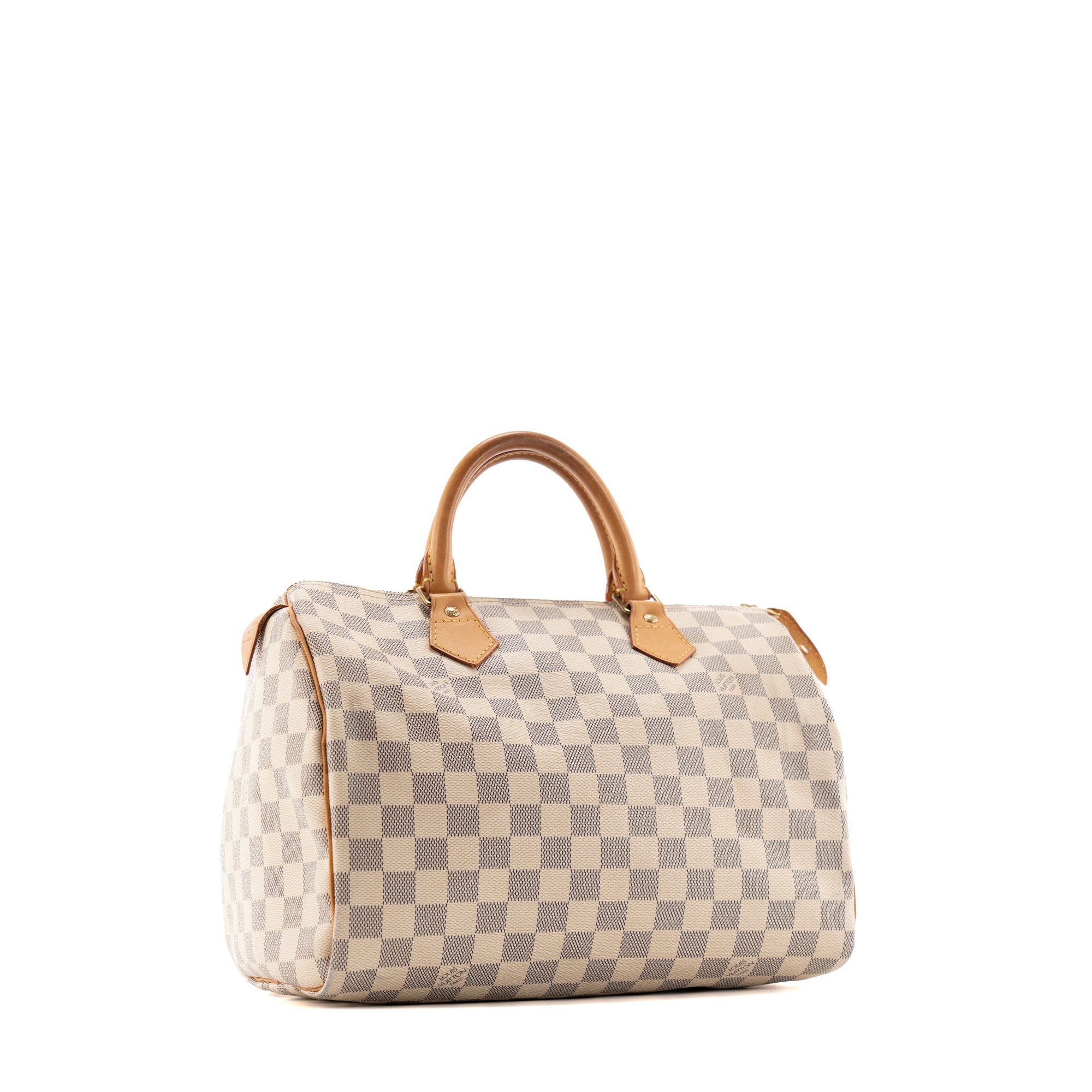 LOUIS VUITTON - Sac à main Speedy 30 Louis Vuitton en toile damier azur