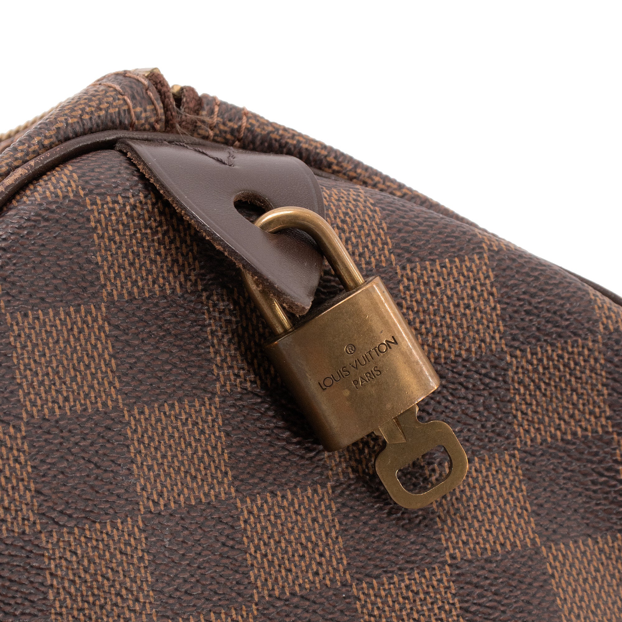 LOUIS VUITTON - Sac à main Speedy 35 Louis Vuitton en toile damier ébène