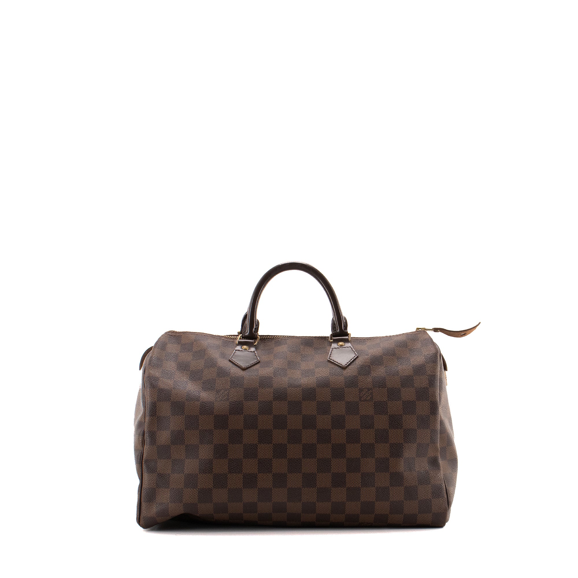 LOUIS VUITTON - Sac à main Speedy 35 Louis Vuitton en toile damier ébène