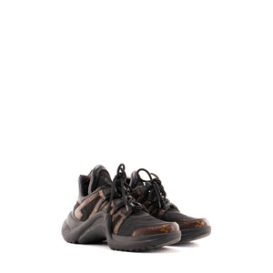 LOUIS VUITTON - Sneakers Archlight Louis Vuitton en cuir et toile monogrammmée (T37.5)