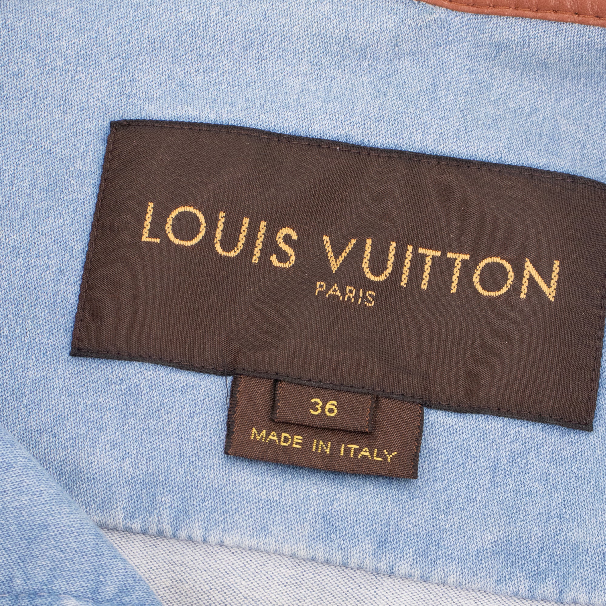 LOUIS VUITTON - Veste Louis vuitton en denim monogrammée (T36)