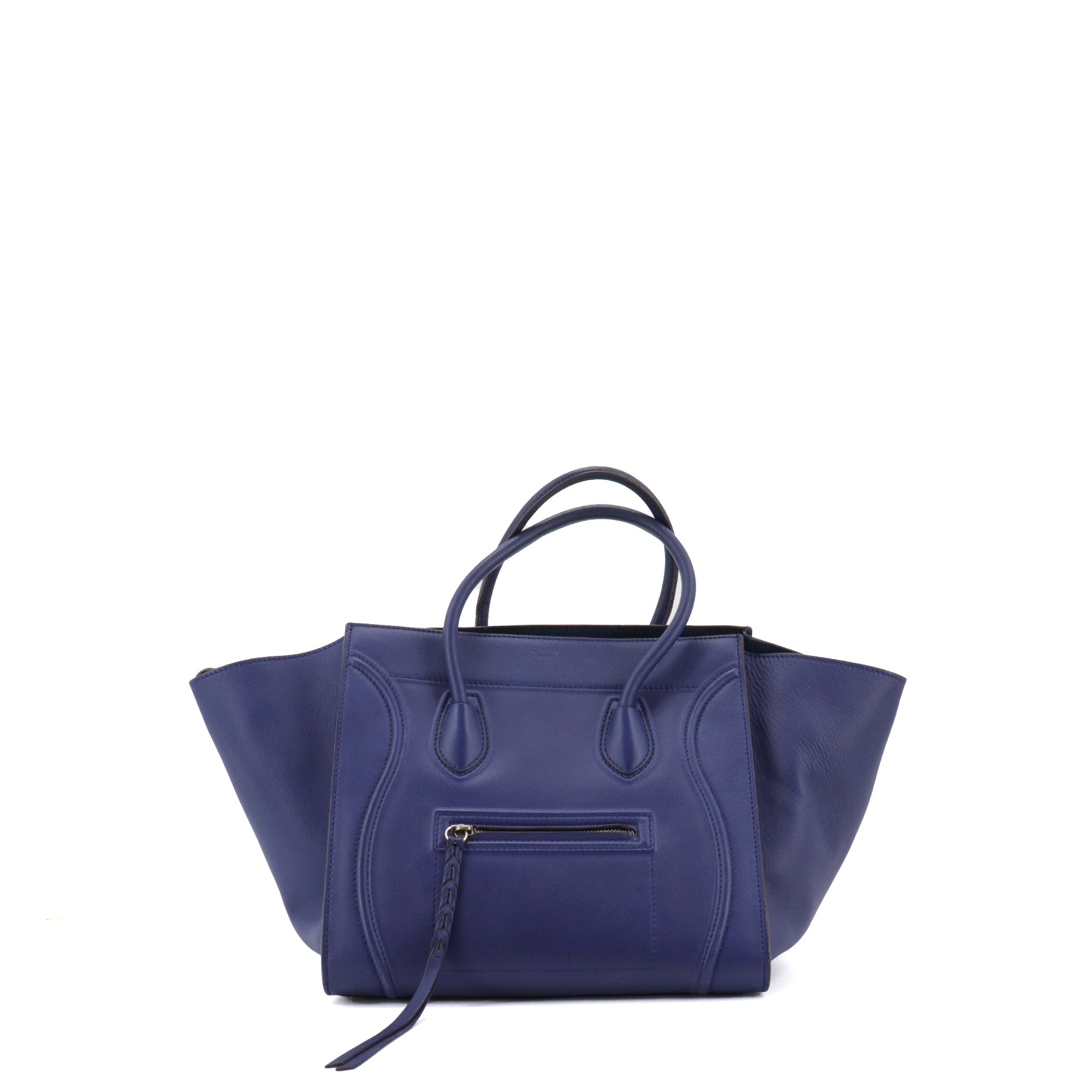 CELINE - Sac à main Luggage Celine en cuir bleu