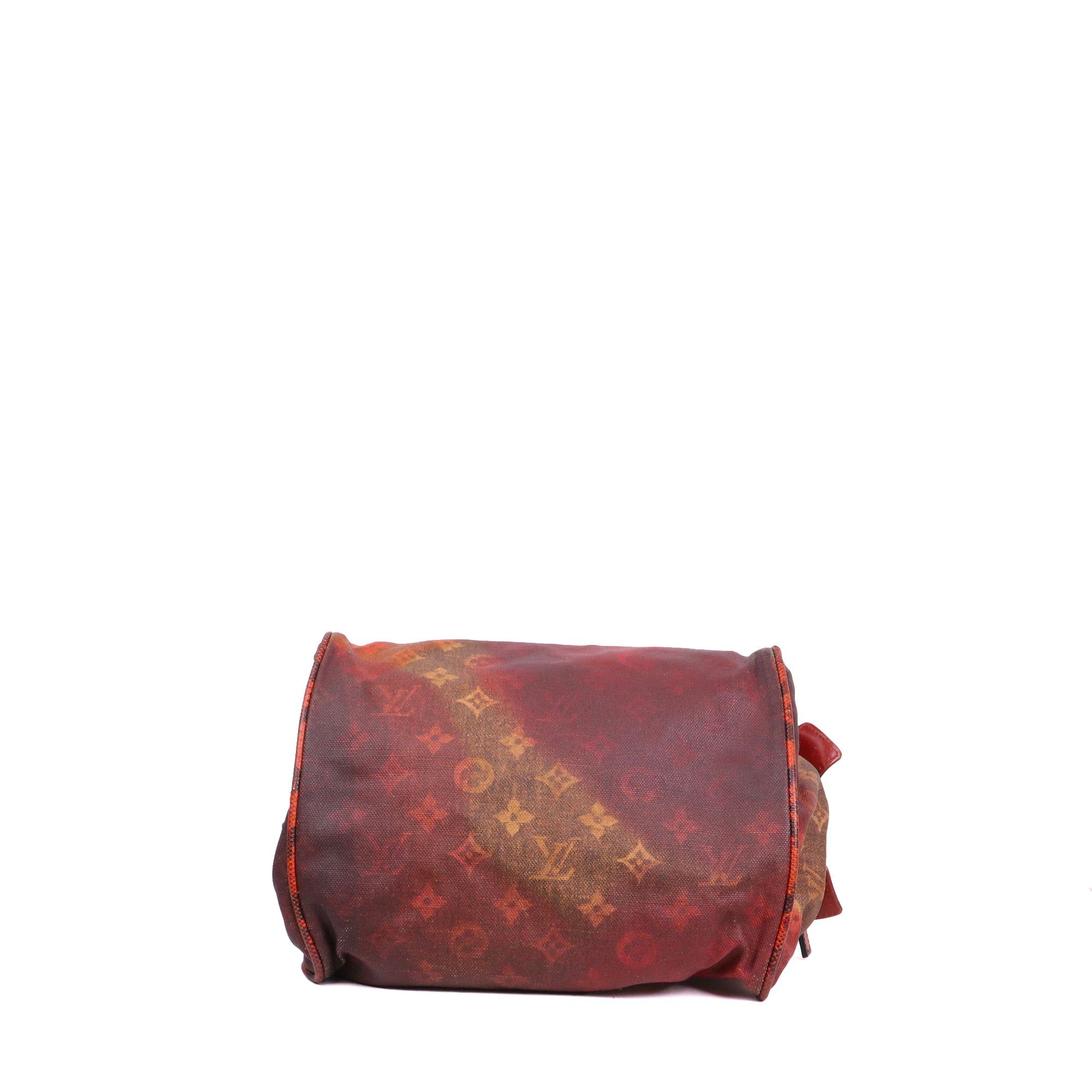 LOUIS VUITTON - Sac à main Speedy Man Crazy  Vintage Louis Vuitton en toile python bowly rouge