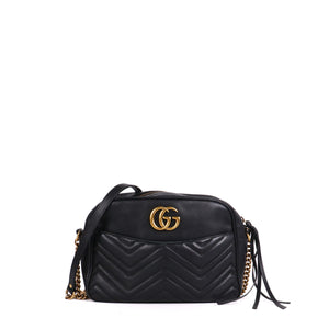 GUCCI - Caméra Marmont Small Size quilted shoulder bag in black leather