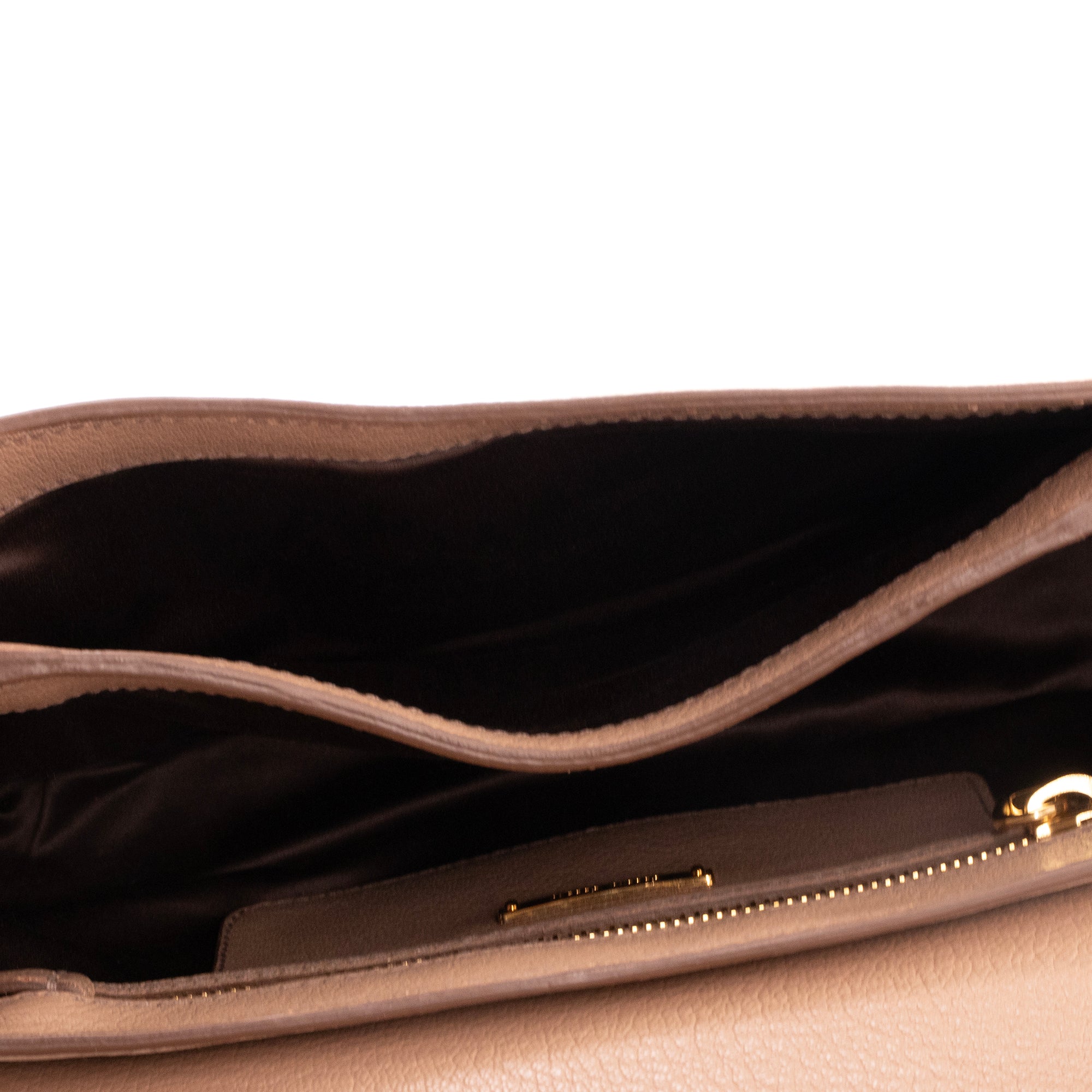 MIU MIU - Miu Miu Coffer shoulder bag in two-tone beige and brown leather