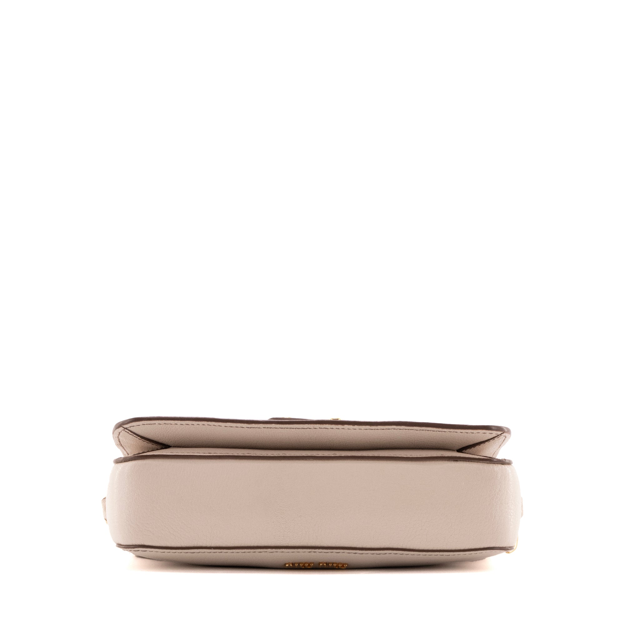 MIU MIU - Miu Miu Coffer shoulder bag in two-tone beige and brown leather