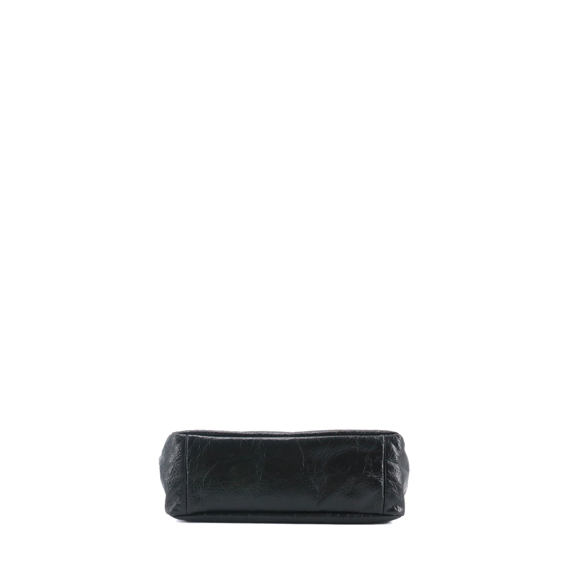 BALENCIAGA - Crush small shoulder bag in black leather