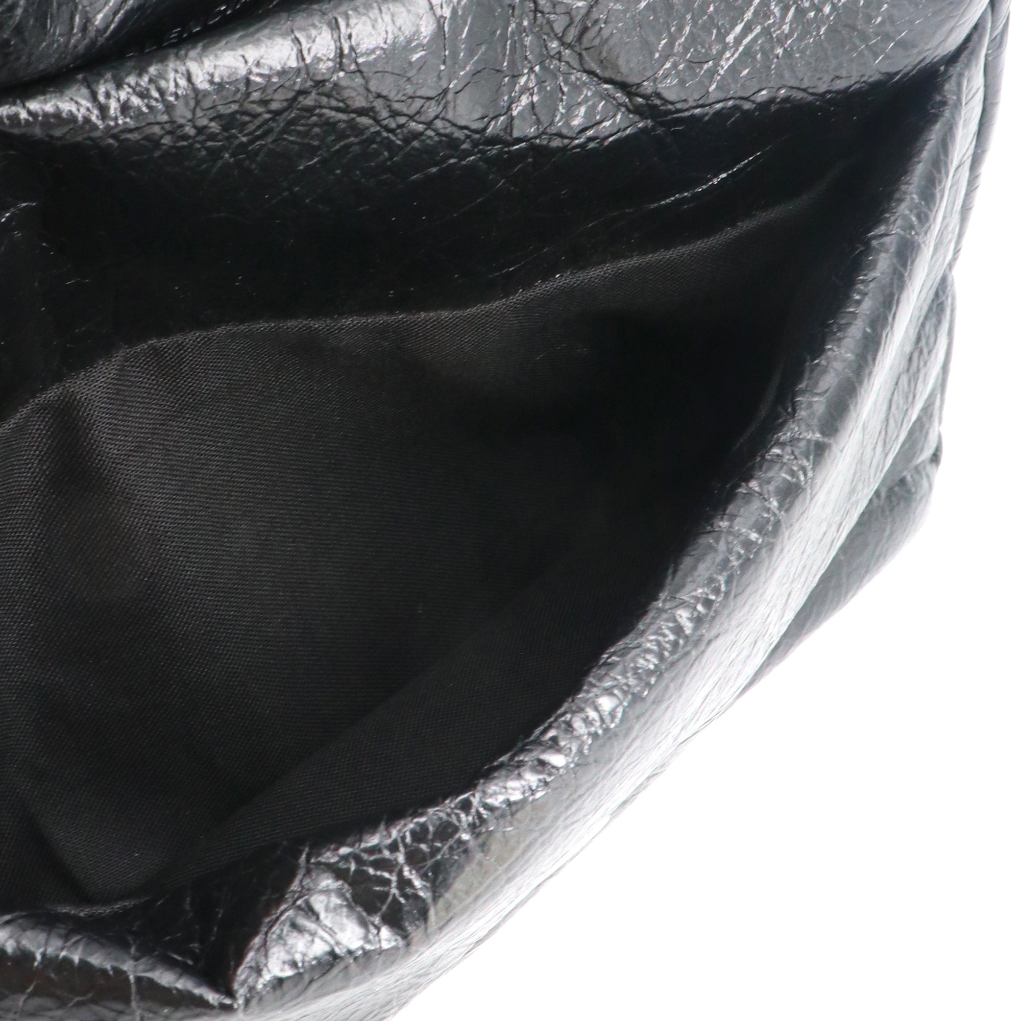 BALENCIAGA - Crush small shoulder bag in black leather