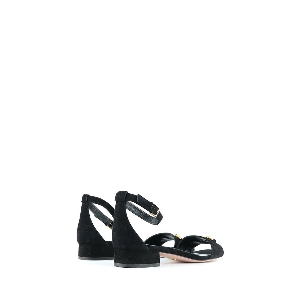 GUCCI - Mors black suede sandals (T39.5)