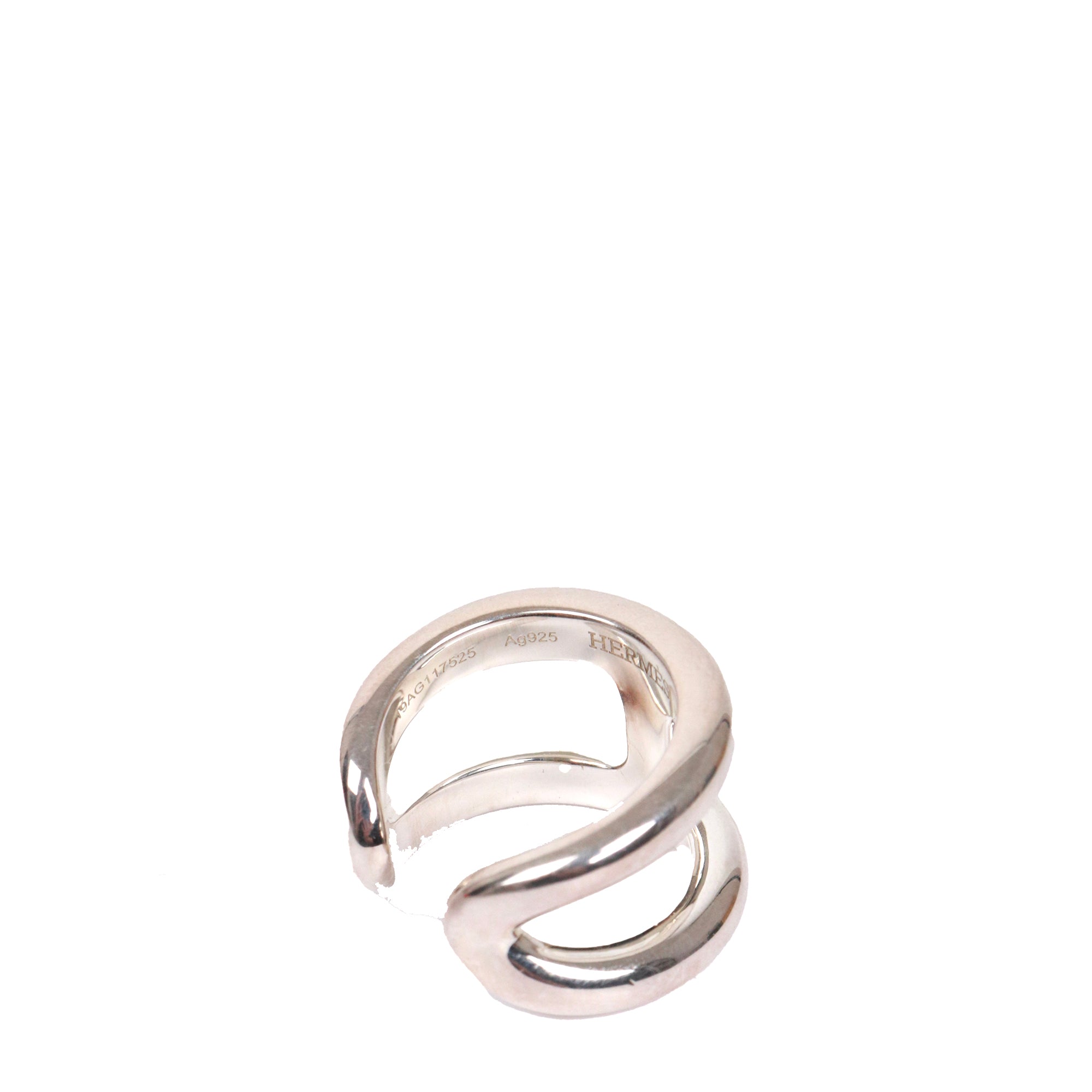HERMÈS - Bague Osmose GM Hermès en argent (T54)