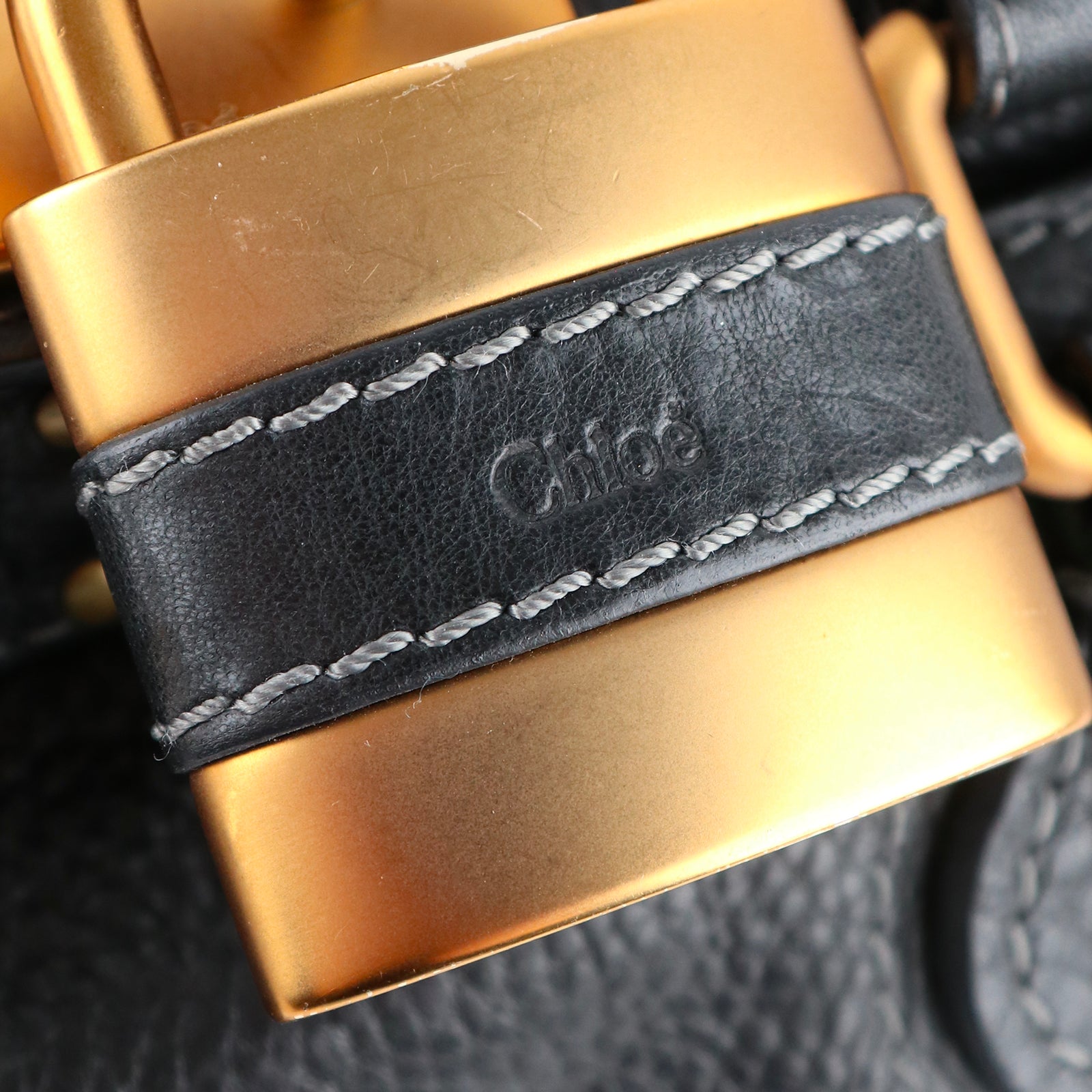CHLOÉ - Paddington handbag in black grained leather