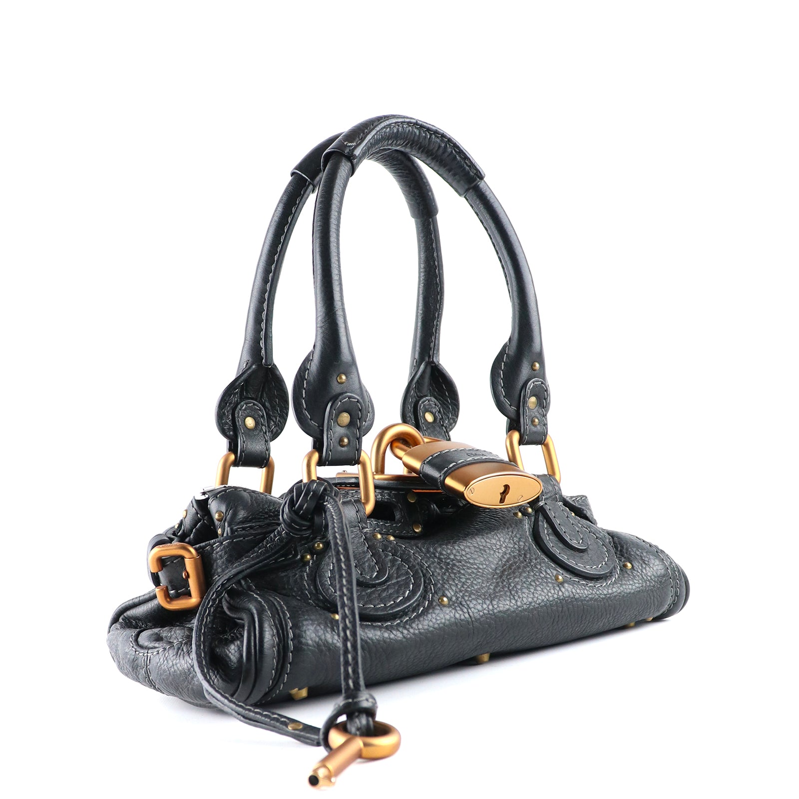 CHLOÉ - Paddington handbag in black grained leather