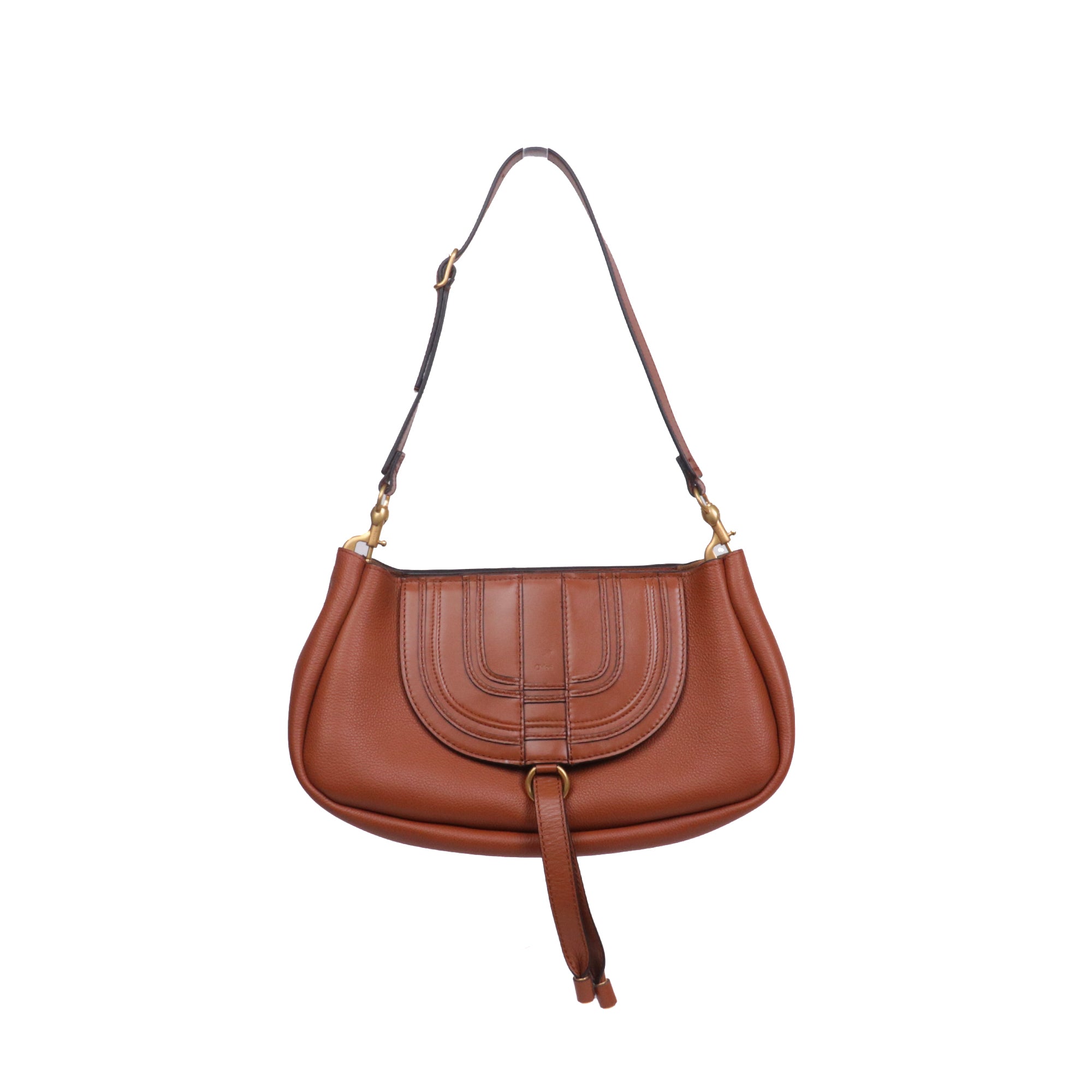 CHLOÉ - Darry shoulder bag in black grained leather