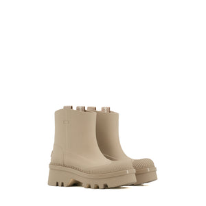 CHLOÉ - Bottines de pluie Raina Chloé en caoutchouc beige (T38)