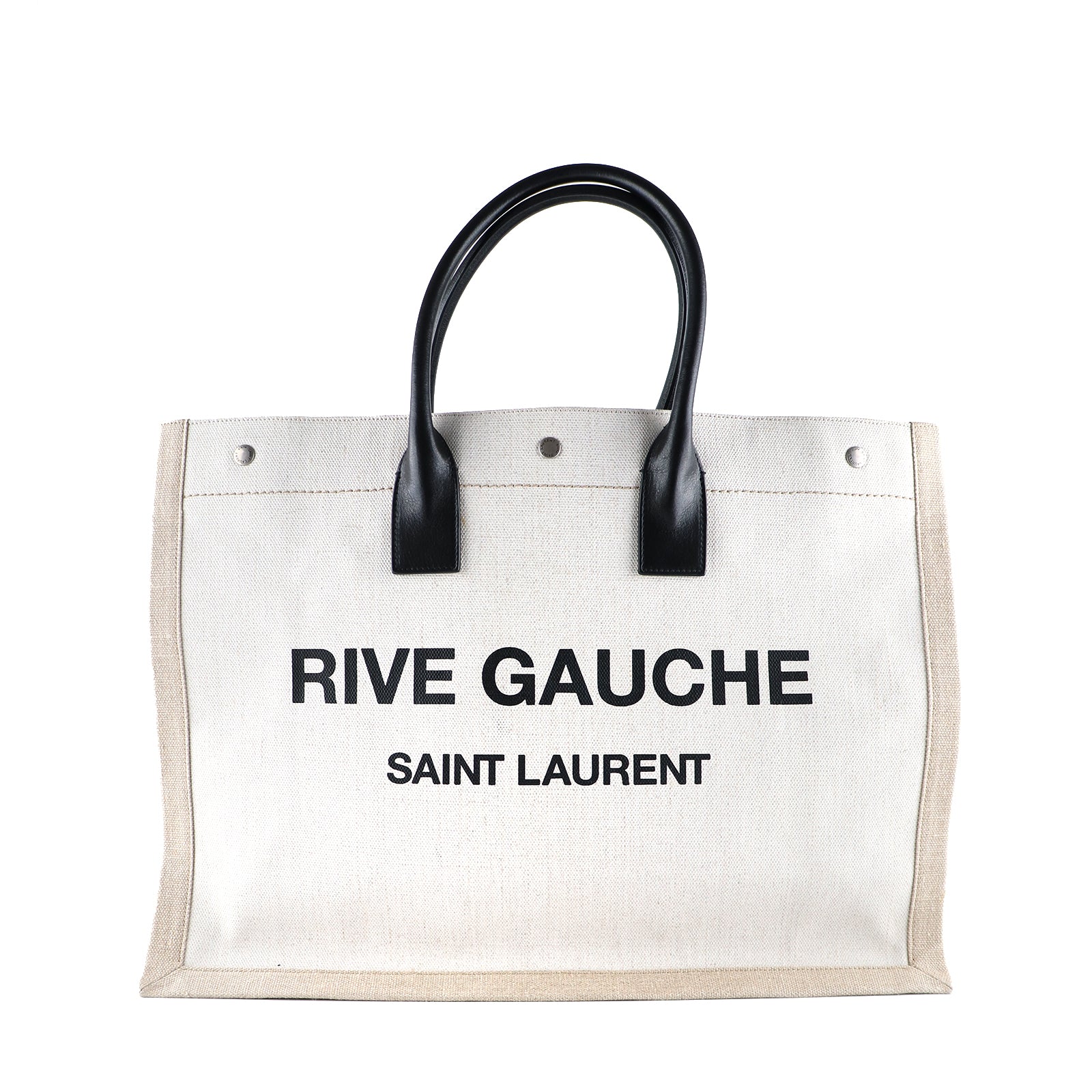 SAINT LAURENT - Rive Gauche canvas tote bag