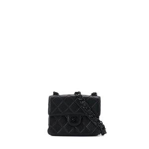 CHANEL - Chanel Timeless Mini Square shoulder bag in vintage black leather