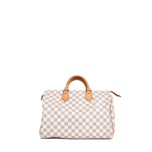 LOUIS VUITTON - Speedy 30 handbag in azure damier canvas