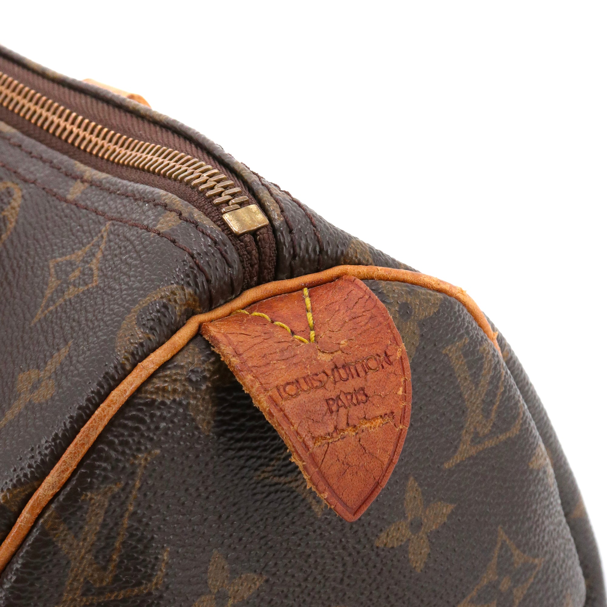 LOUIS VUITTON - Sac à main Speedy 30 Louis Vuitton en toile monogrammée vintage