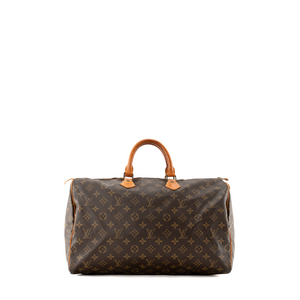 LOUIS VUITTON - Sac à main Speedy 40 Louis Vuitton en toile enduite monogrammée vintage