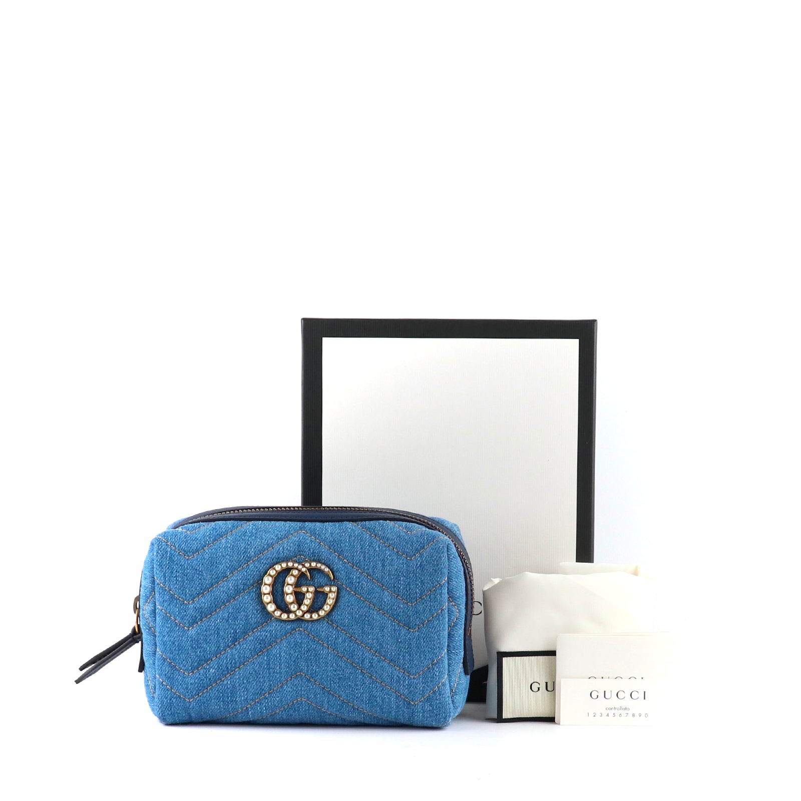 GUCCI - Pochette GG Marmont en denim