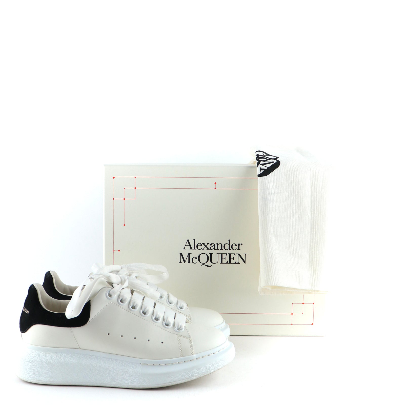 ALEXANDER MCQUEEN - Oversize sneakers in white leather (T36)