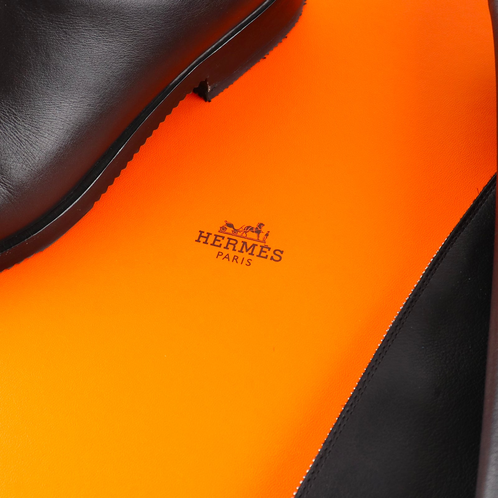 HERMÈS - Bottines et Mini Chaps de concours amovibles Nedji en cuir noir (T40)