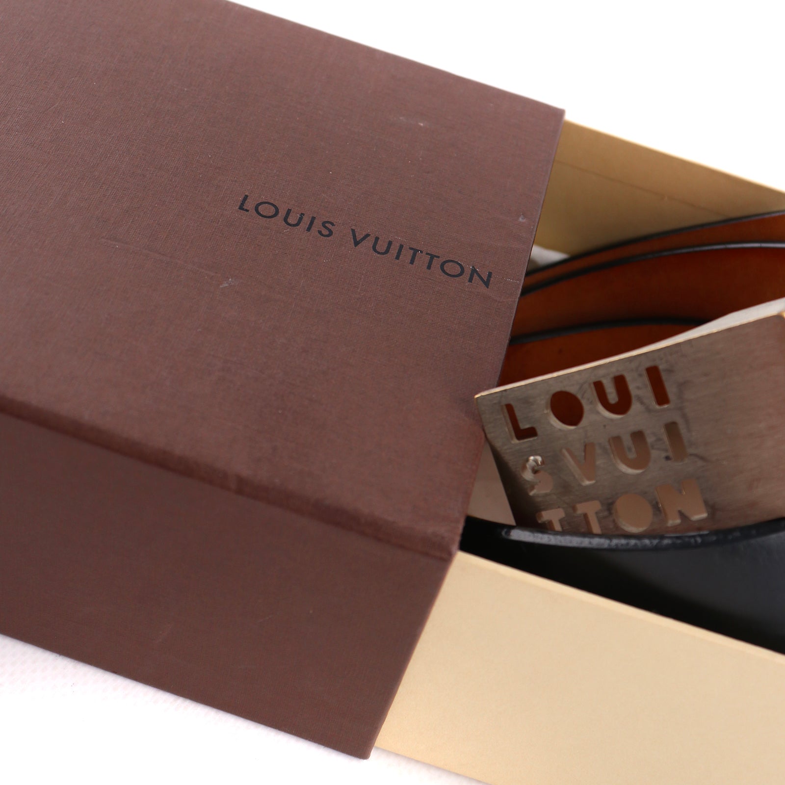 LOUIS VUITTON - Ceinture en cuir (T90)