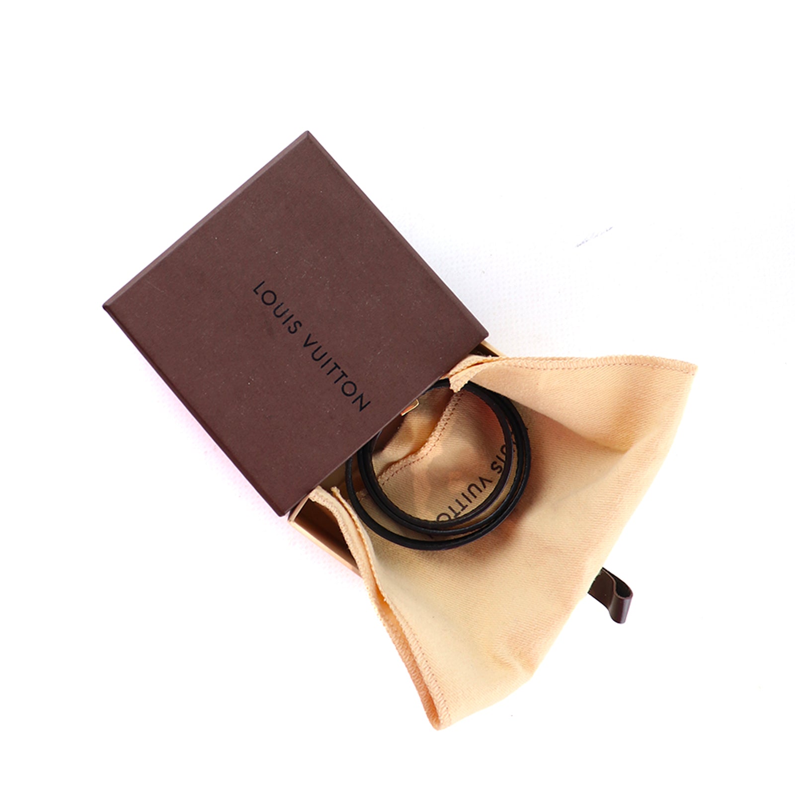 LOUIS VUITTON - Triple tour bracelet in black leather