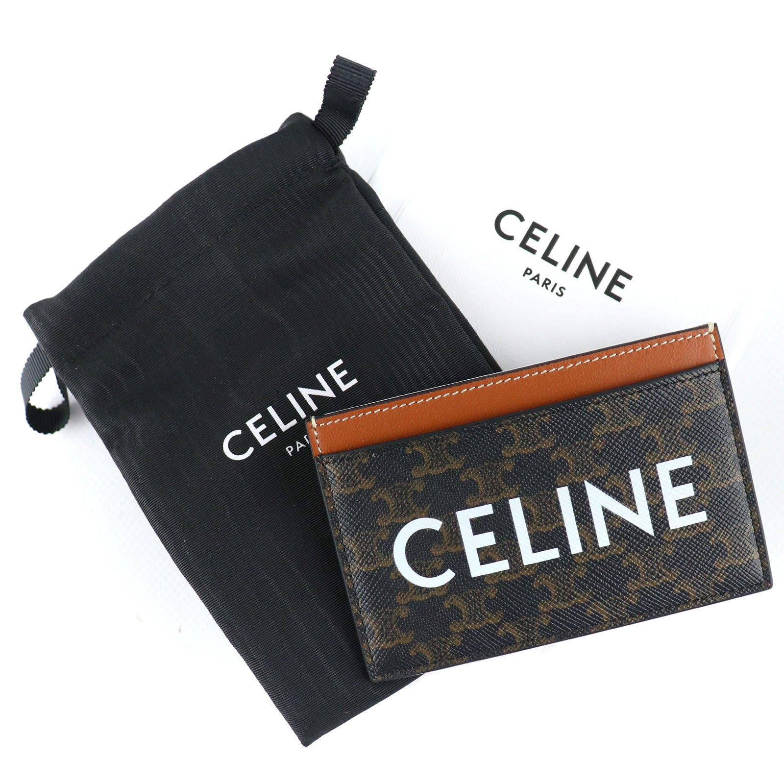 CELINE - Porte-cartes toile Triomphe