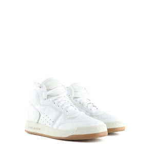 SAINT LAURENT - Jeff high-top sneakers in white leather (T36.5)