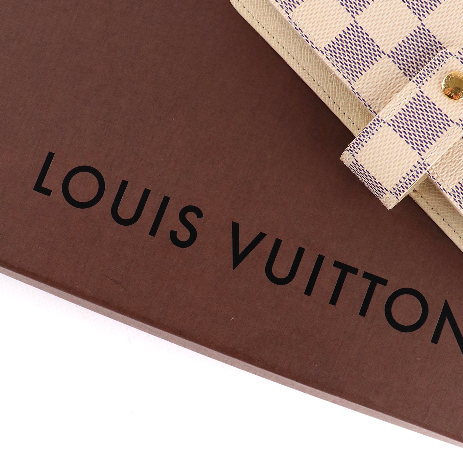 LOUIS VUITTON - Couverture agenda MM en toile damier azur