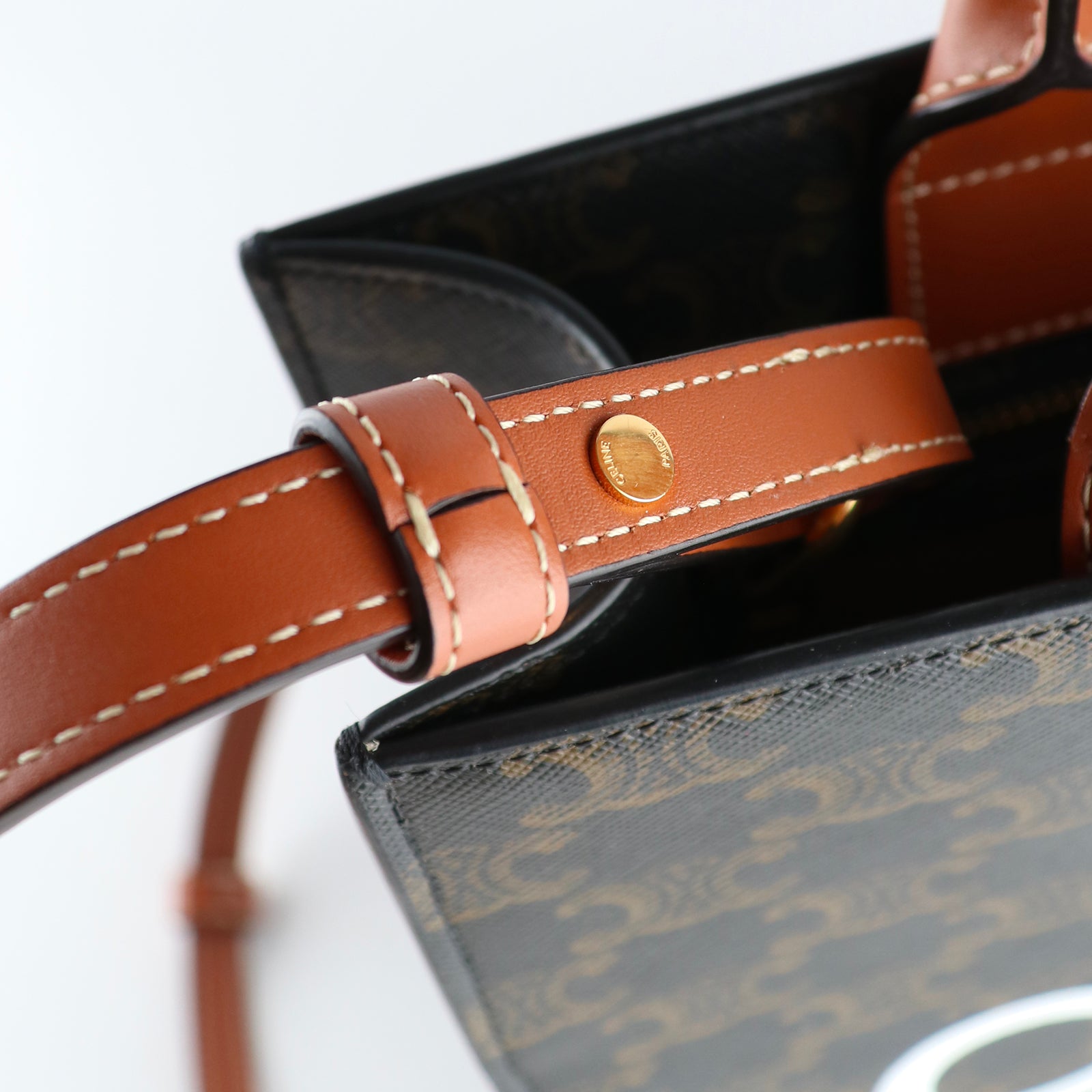 CELINE - Sac cabas Vertical Petit Modèle en toile Triomphe