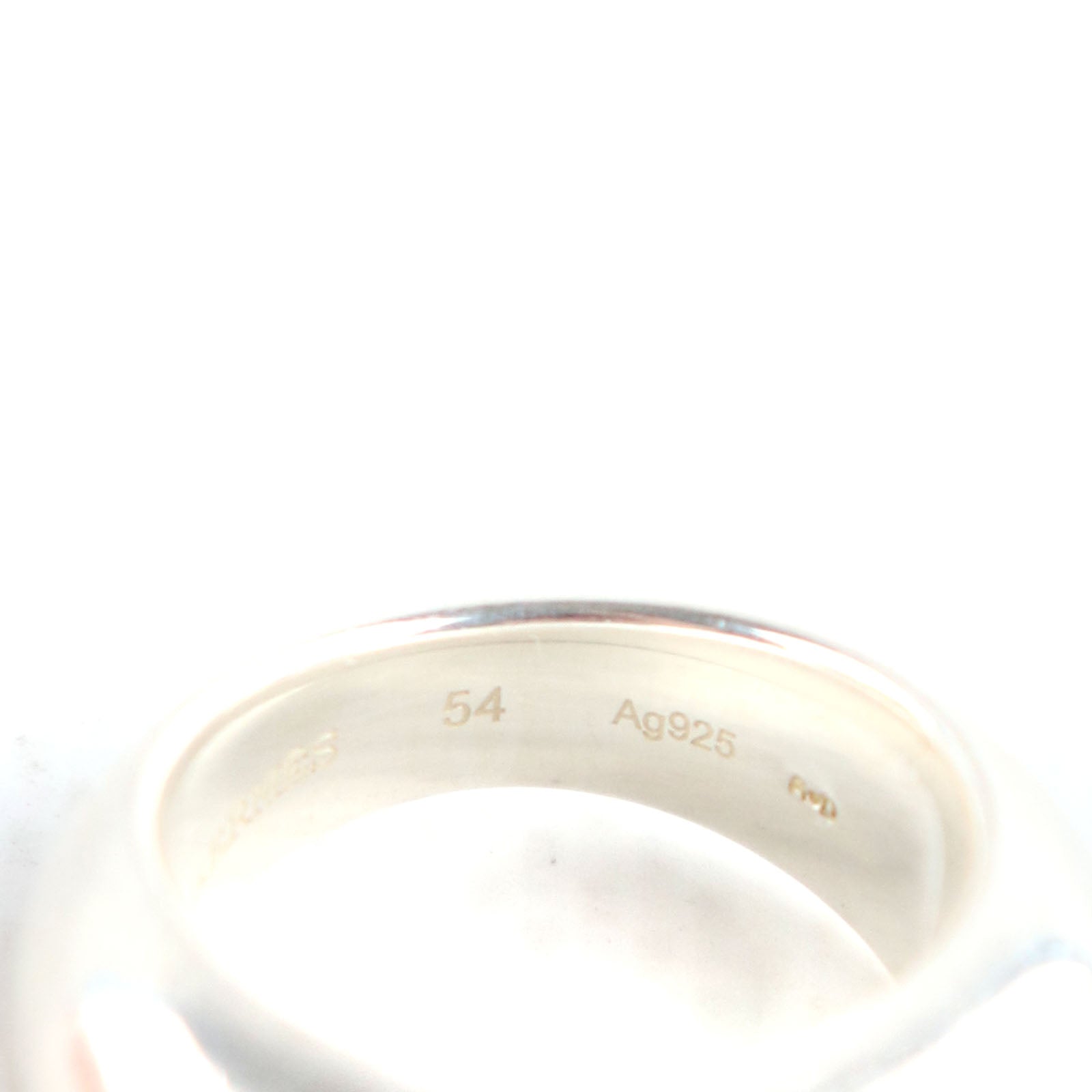 HERMÈS - Bague Evelyne en argent (T54)