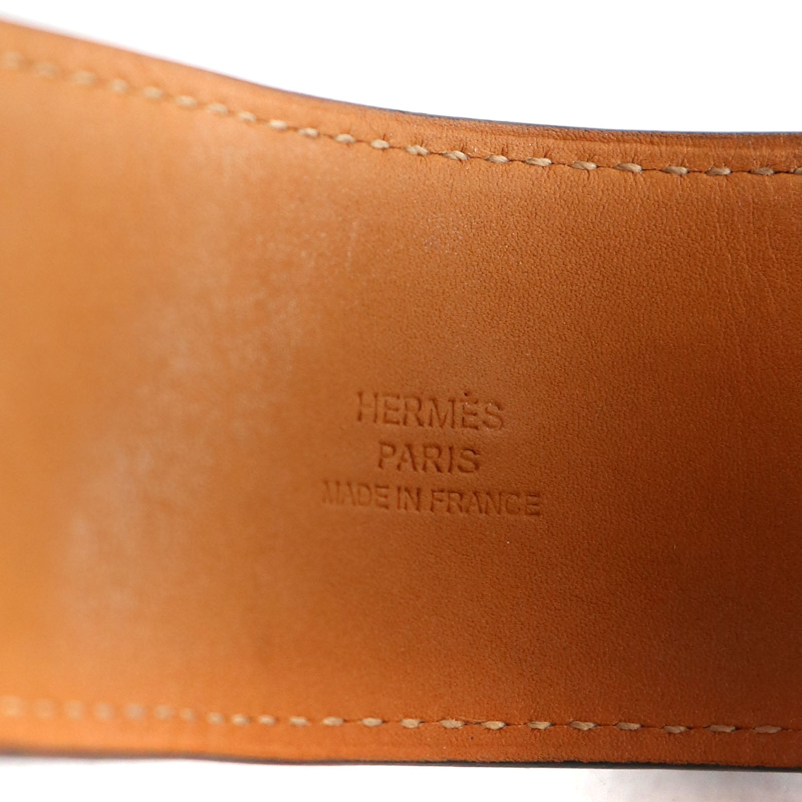 HERMÈS - Dog collar cuff in black smooth leather