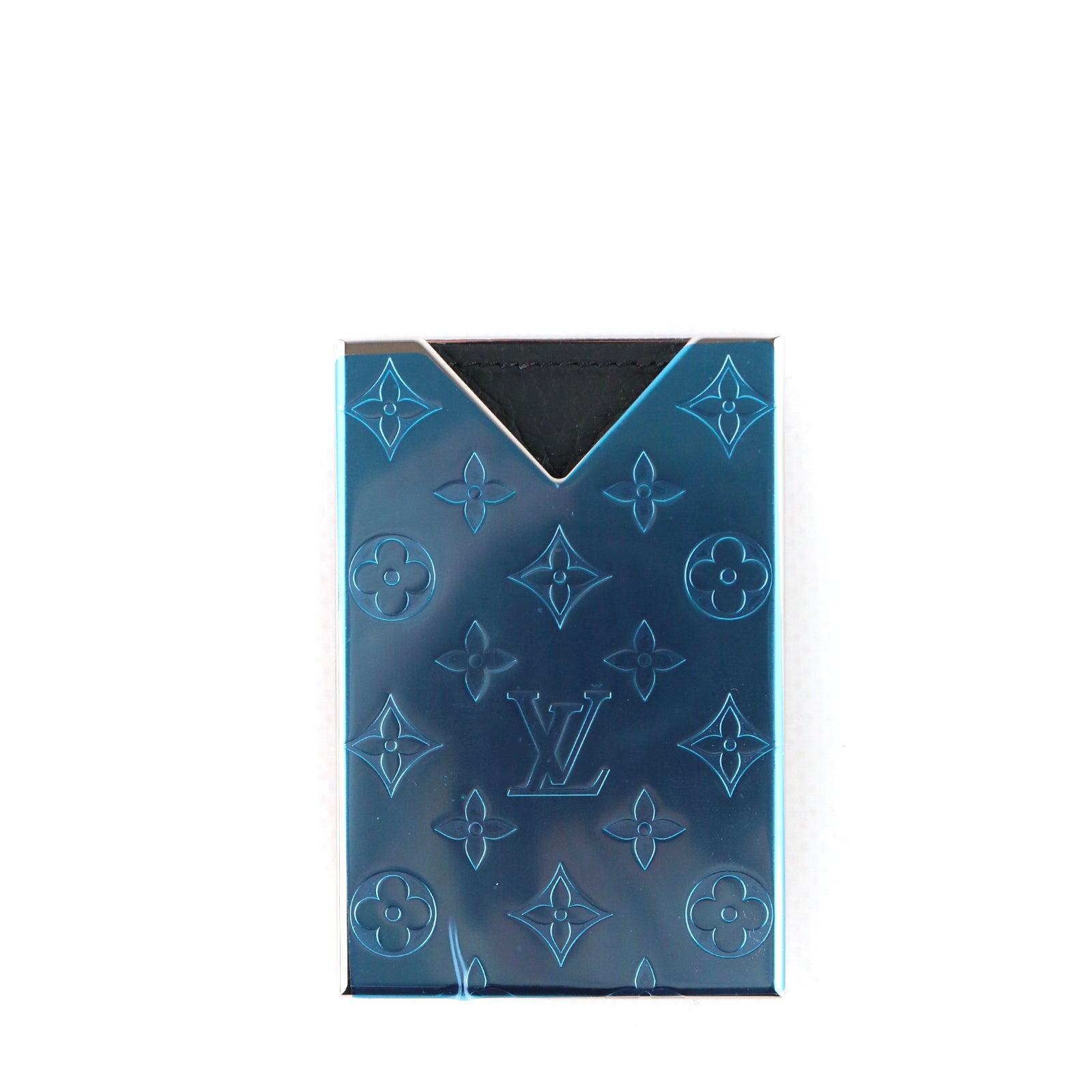 LOUIS VUITTON - Aluminum and leather card holder