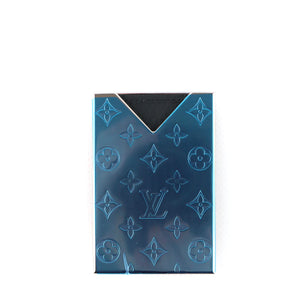 LOUIS VUITTON - Porte cartes en aluminium et cuir