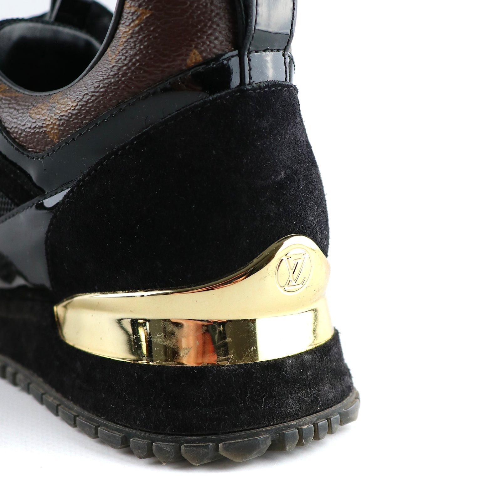 LOUIS VUITTON - Sneakers Run Away en cuir et toile monogramme (T37)