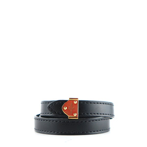 LOUIS VUITTON - Triple tour bracelet in black leather