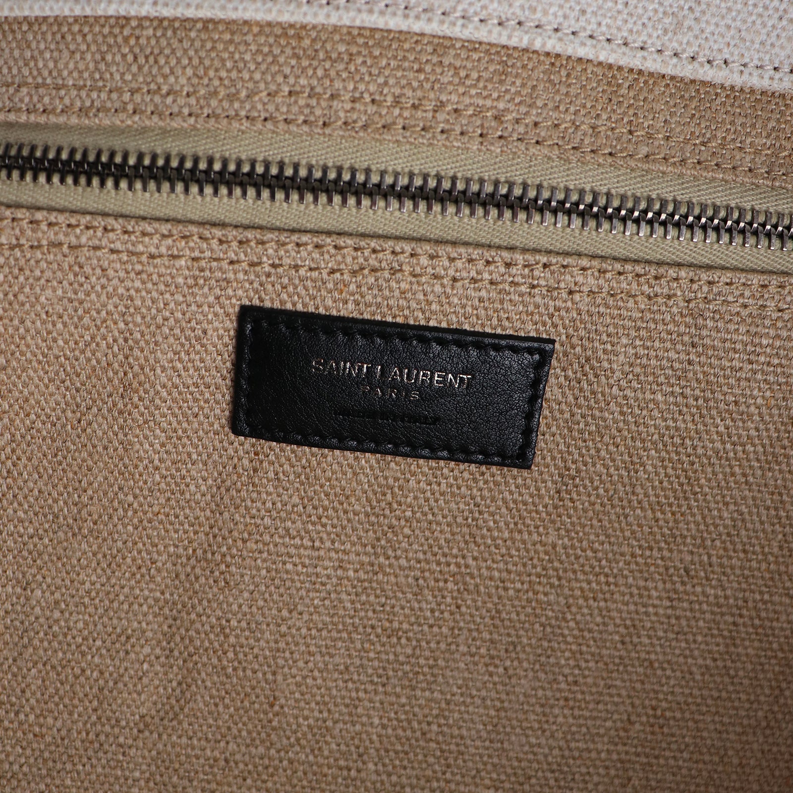 SAINT LAURENT - Sac cabas Rive Gauche en toile