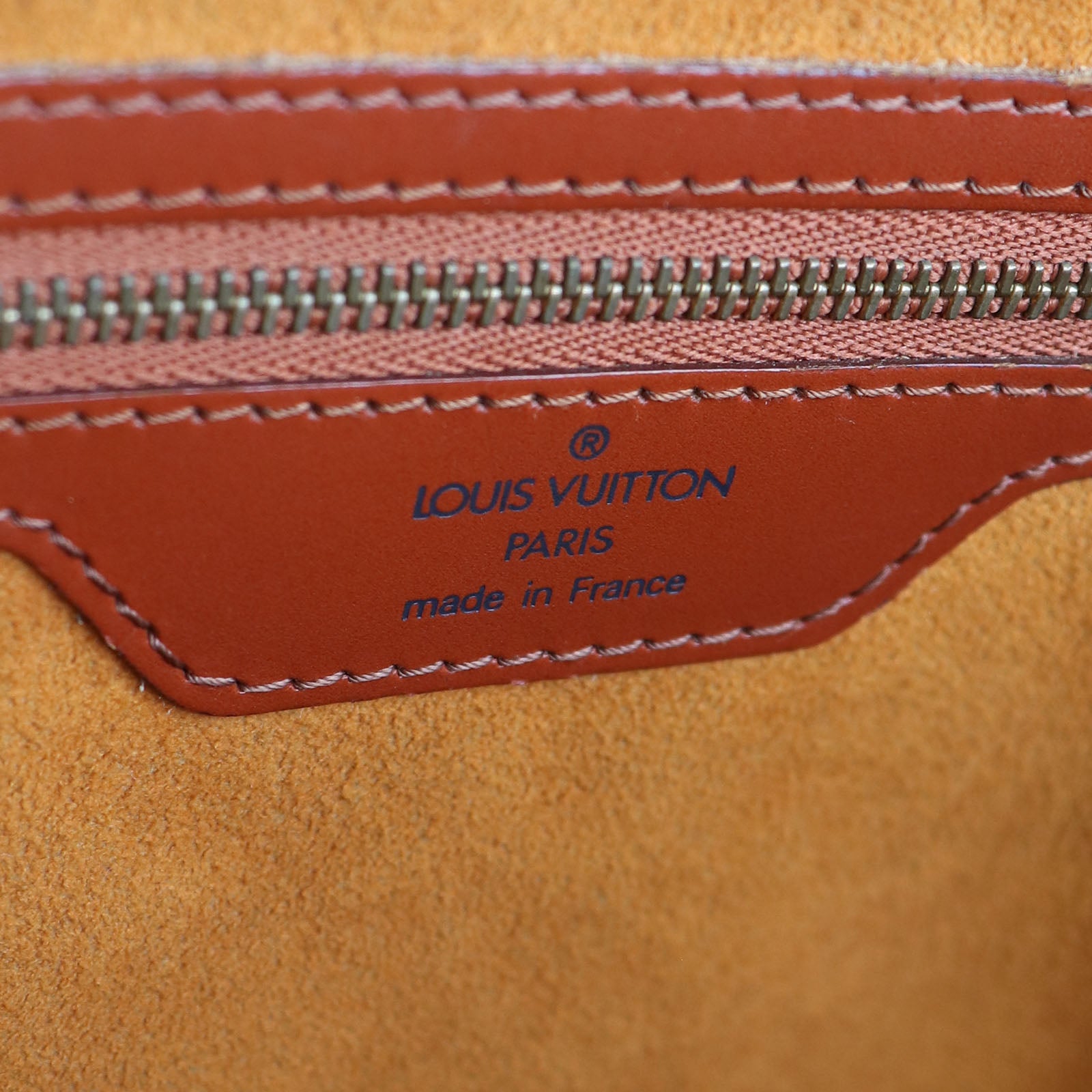 LOUIS VUITTON - Sac à main Saint Jacques moyen en cuir épi marron vintage