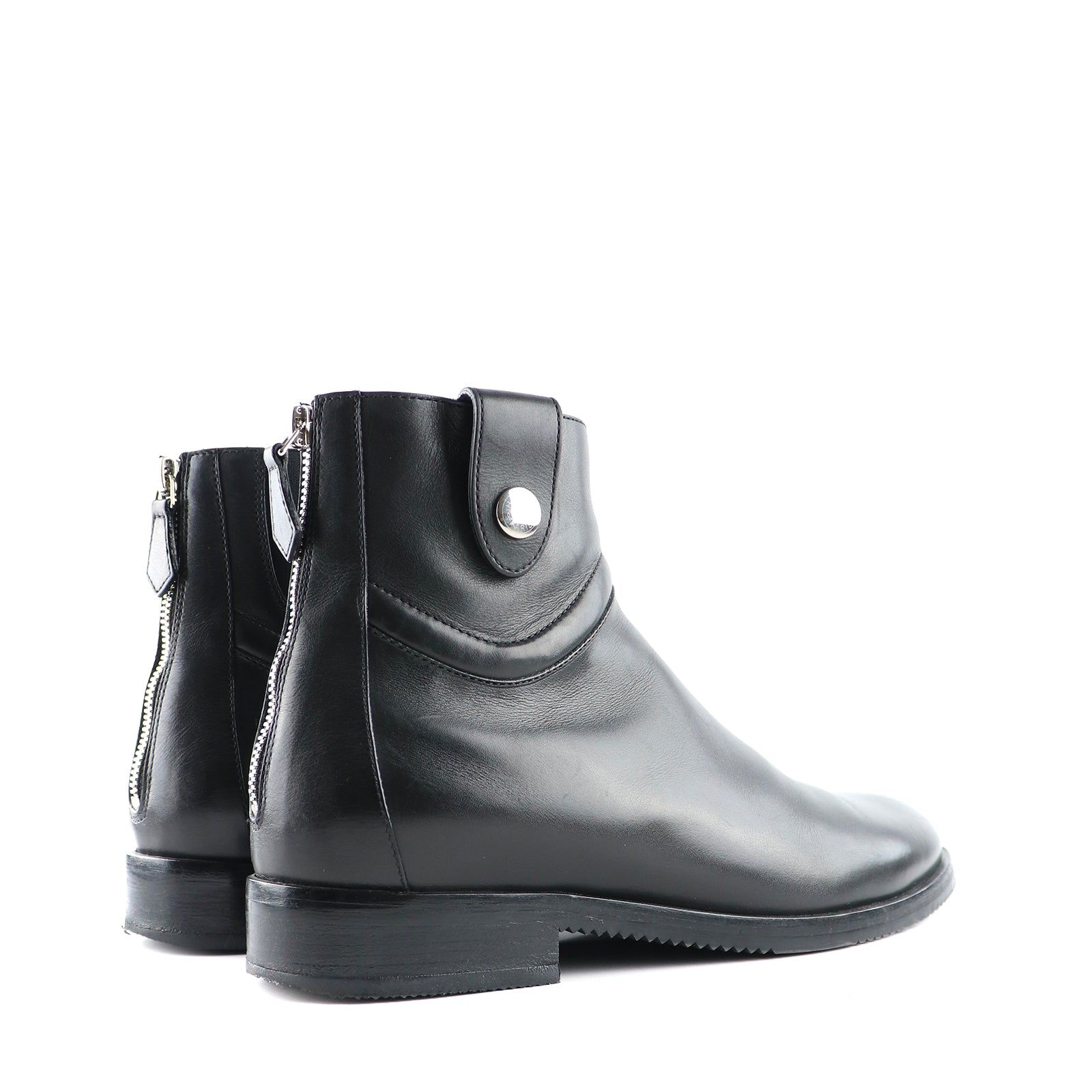 HERMÈS - Bottines et Mini Chaps de concours amovibles Nedji en cuir noir (T40)
