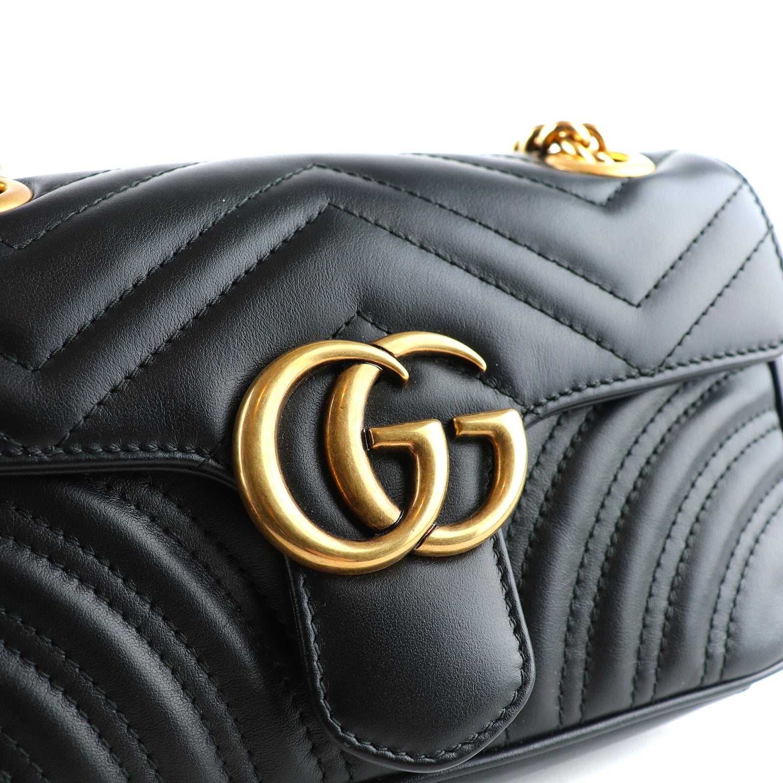 GUCCI - Sac à épaule GG Marmont Mini en cuir