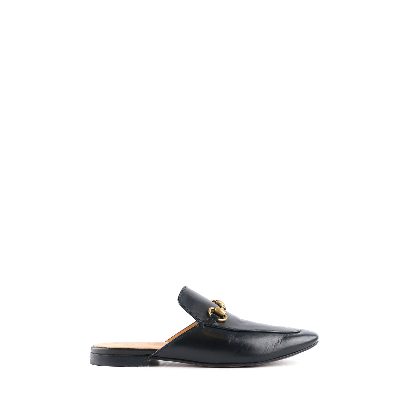 GUCCI - Mules Princetown en cuir noir (T40,5)