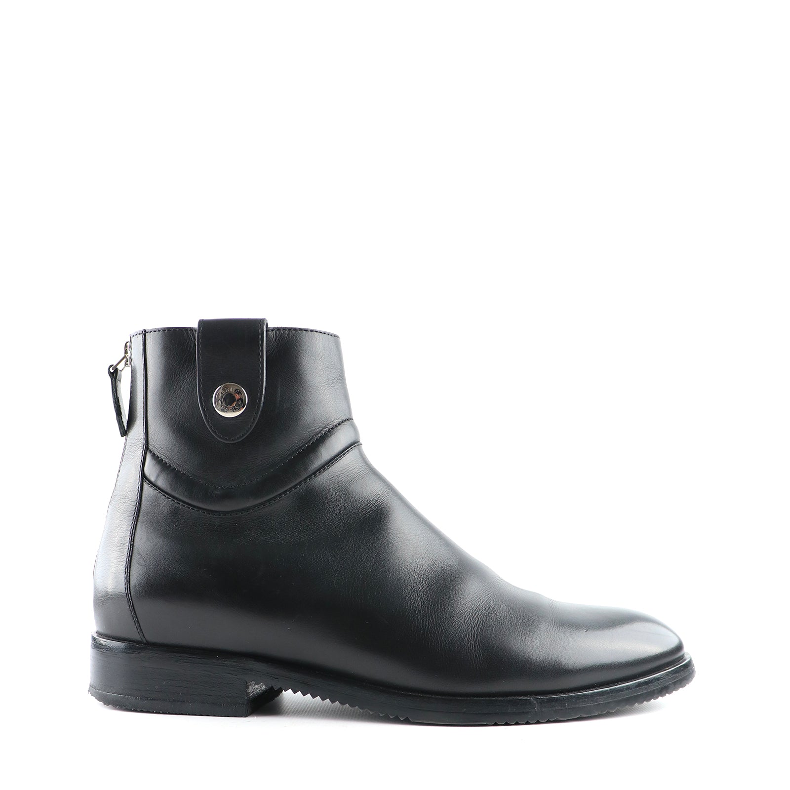 HERMÈS - Bottines et Mini Chaps de concours amovibles Nedji en cuir noir (T40)