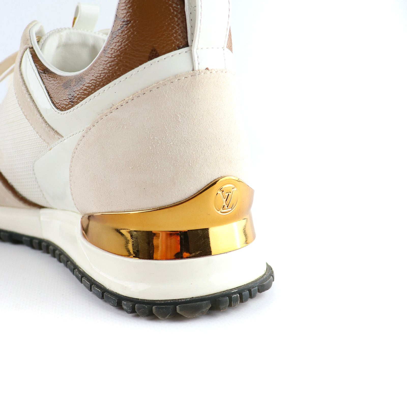 LOUIS VUITTON - Sneakers Run Away en cuir et toile monogramme (T37)